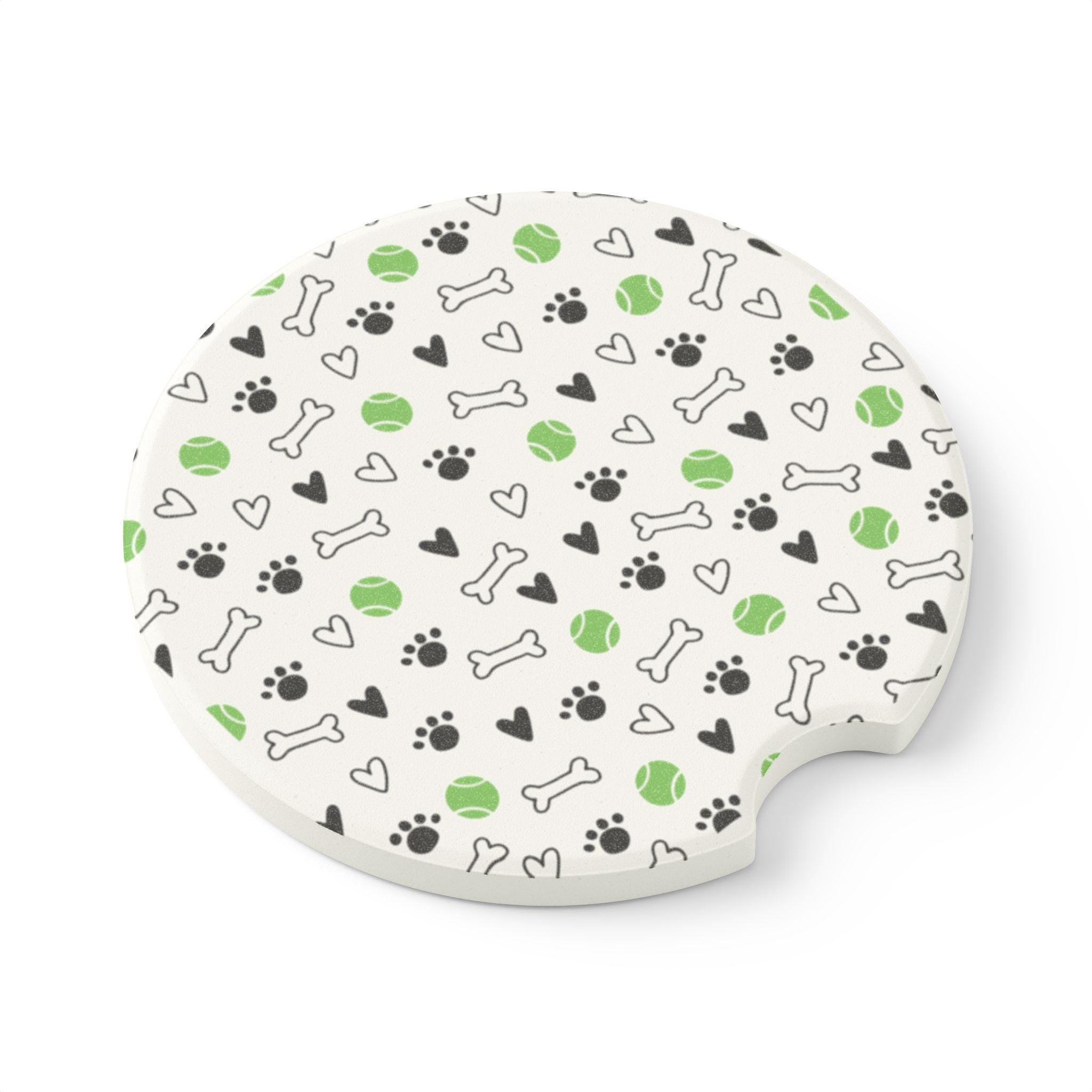 Car Coaster, Dog Lover Soapstone Coaster for Car, Vehicle Accessories, Cute Car Decor, Cupholder Coaster, Auto Decoration